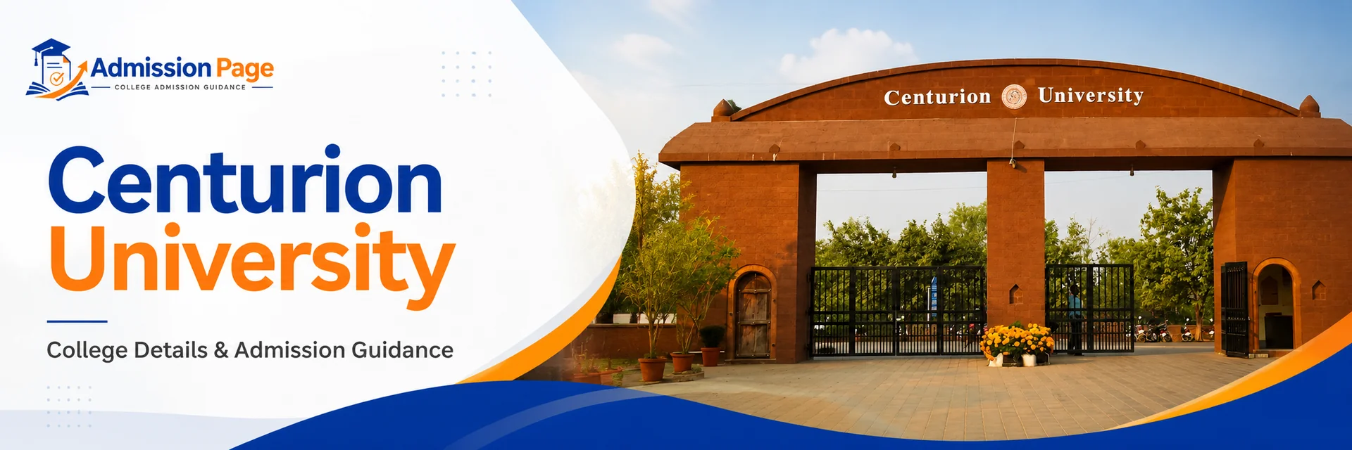Centurion University admission guidance banner