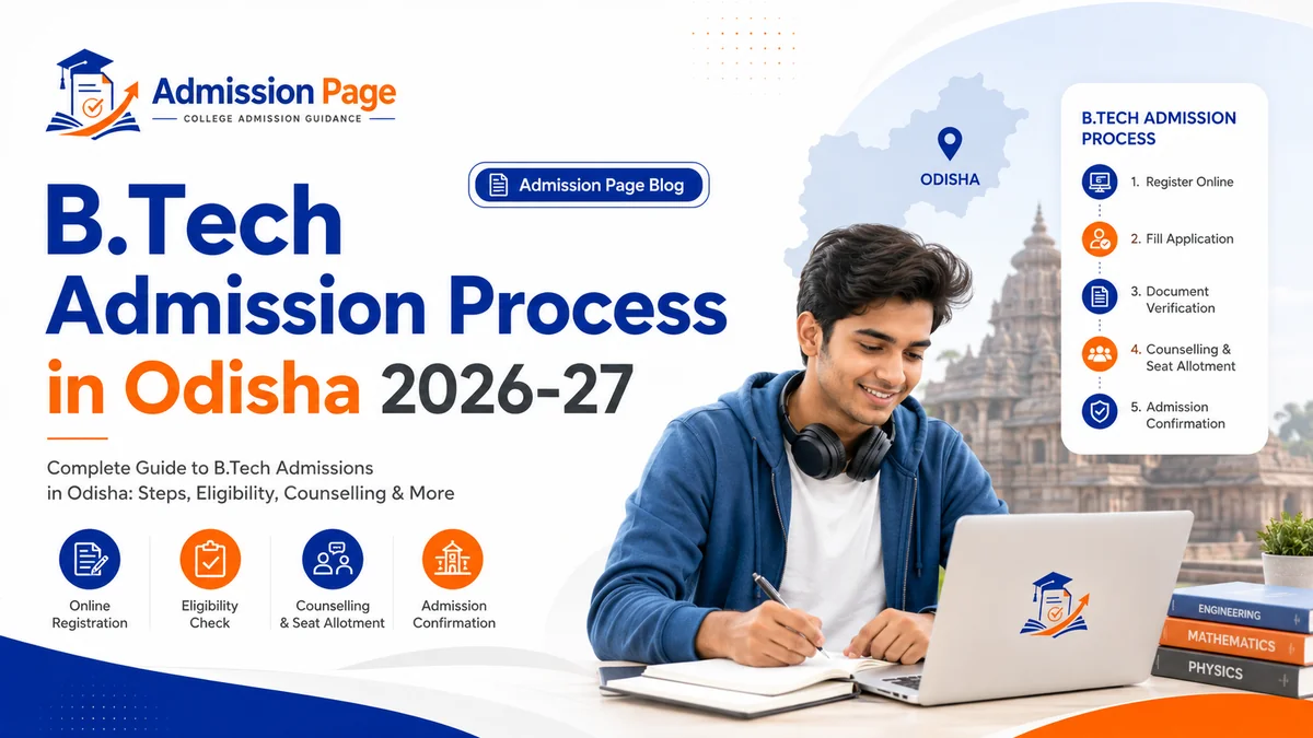 B.Tech Admission Process in Odisha 2026-27